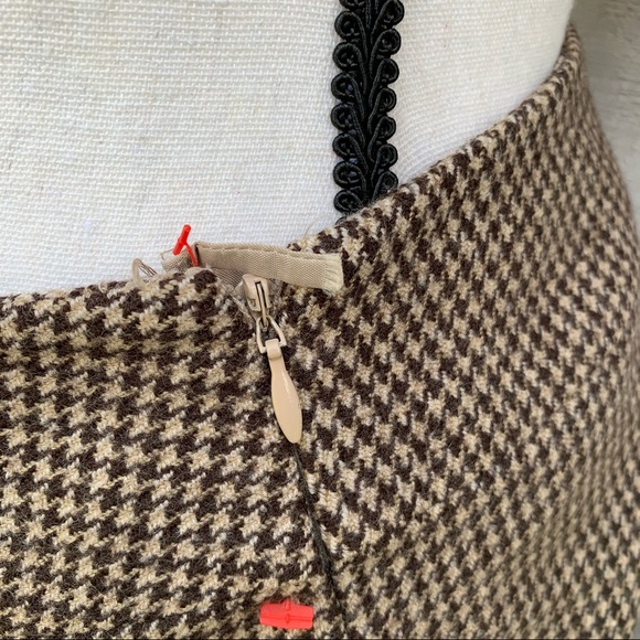 Vintage 90s Talbots Plaid Houndstooth Mini Skirt - Picture 6 of 15